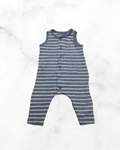 gap ♡ 6-12 mo ♡ blue striped pocket tank romper