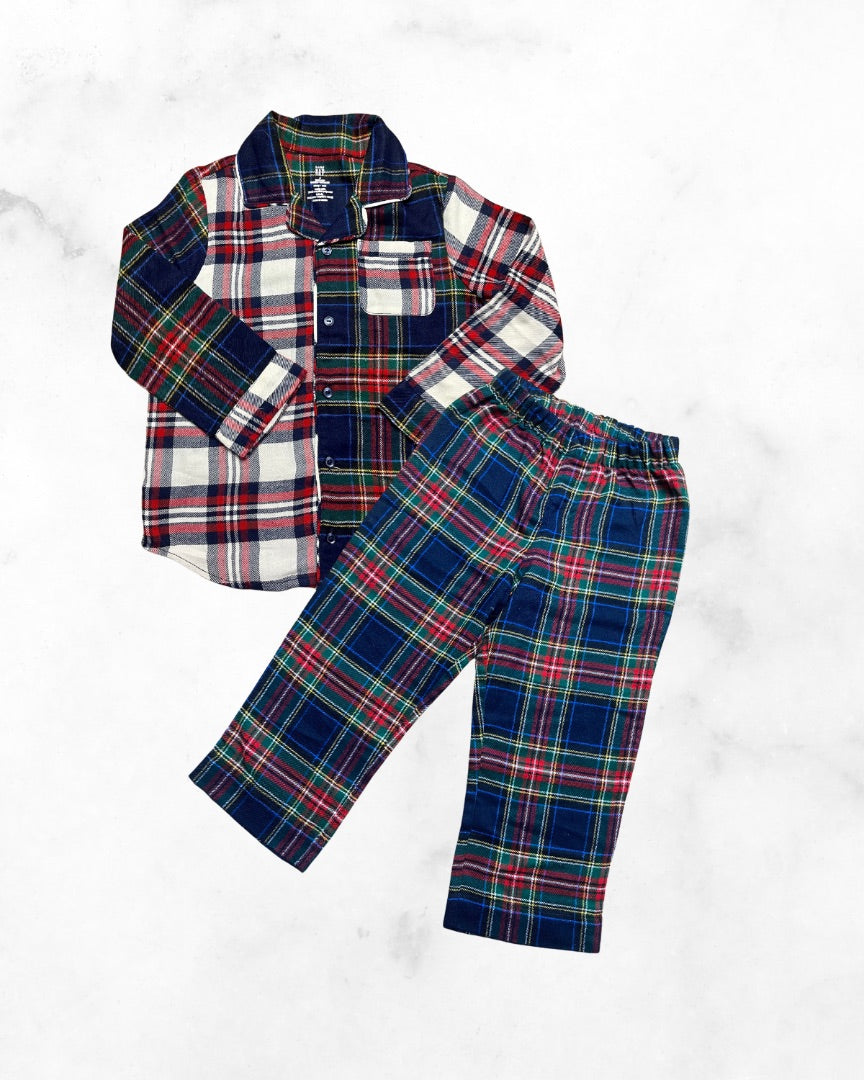 gap ♡ 5t ♡ colorblock plaid christmas pj set