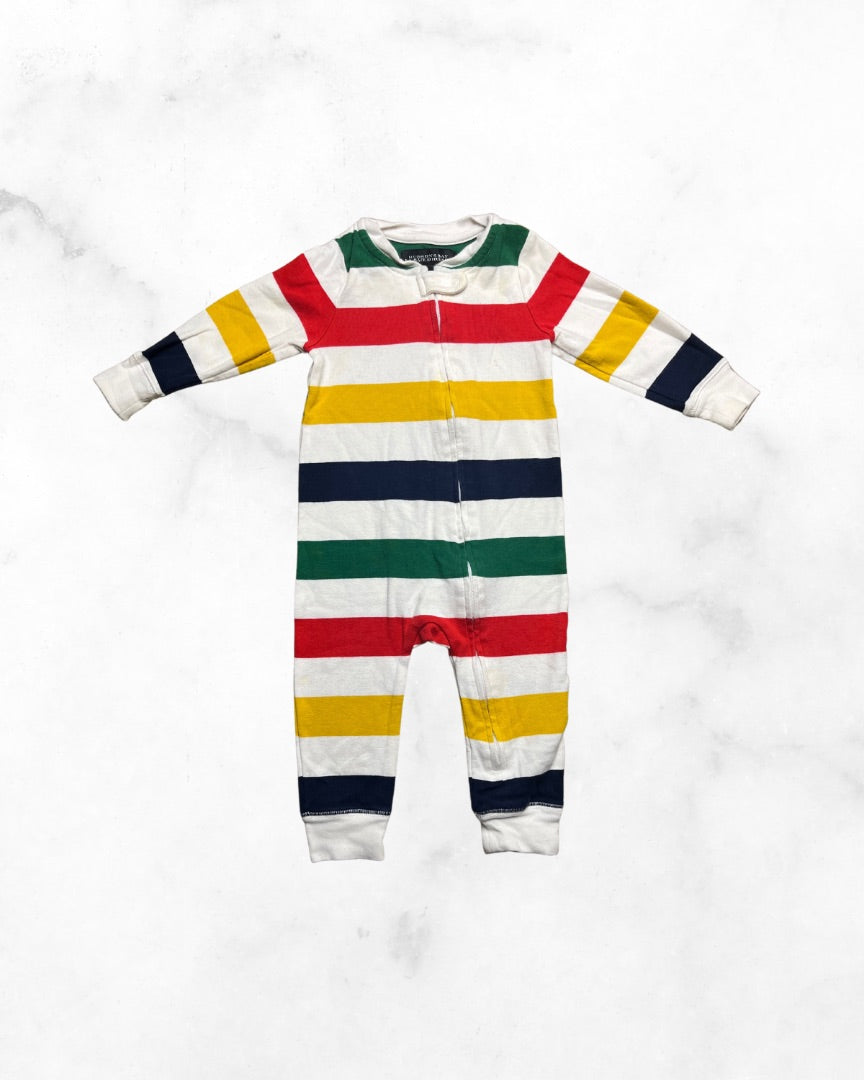 hudson's bay company ♡ 6-12 mo ♡ striped sleep romper