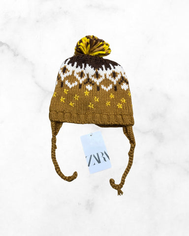zara ♡ 1-3y ♡ mustard knit pom hat