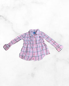 gap ♡ 3t ♡ plaid peplum button up