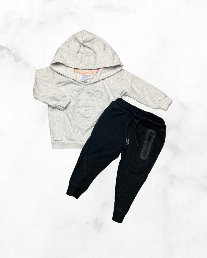 disney/zatra ♡ 12 mo ♡ cotton winnie the pooh hoodie & jogger set