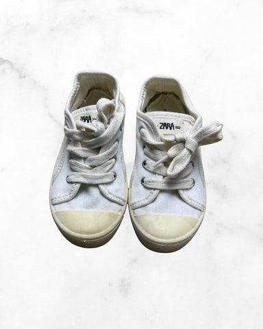 zara ♡ 9.5 ♡ white cotton sneaker