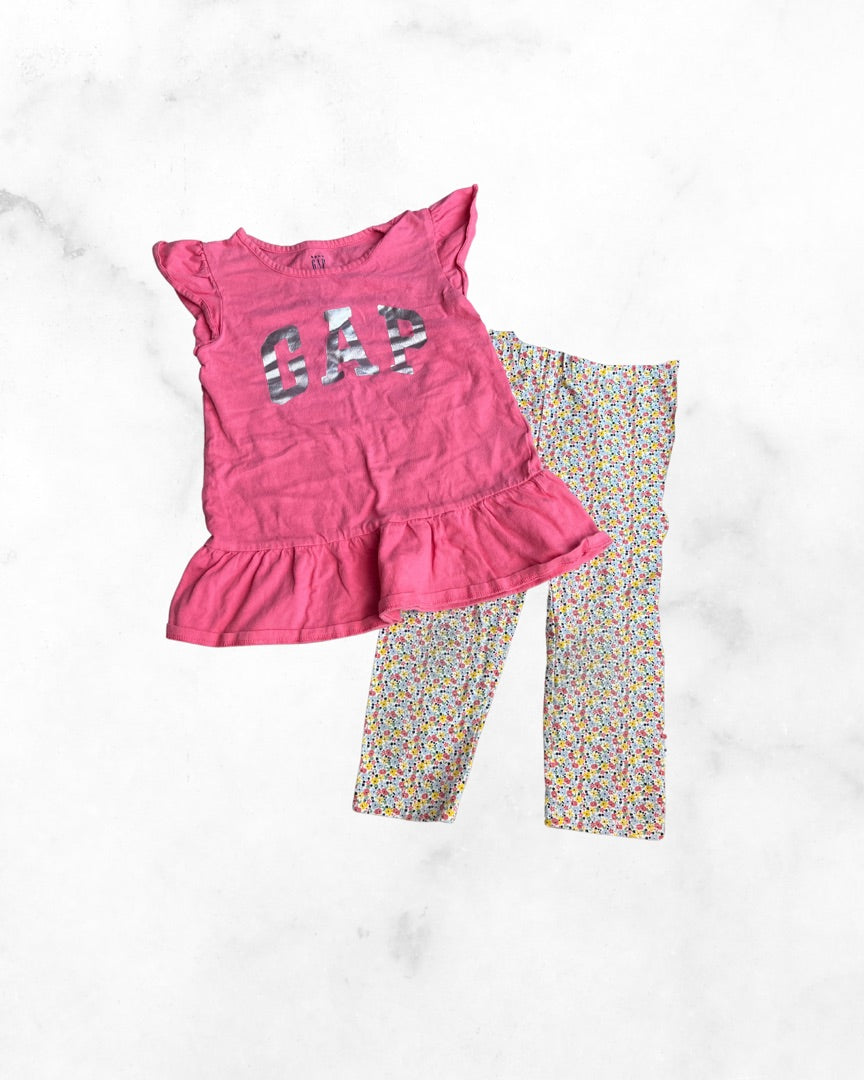 gap ♡ 4t ♡ peplum & floral crop set