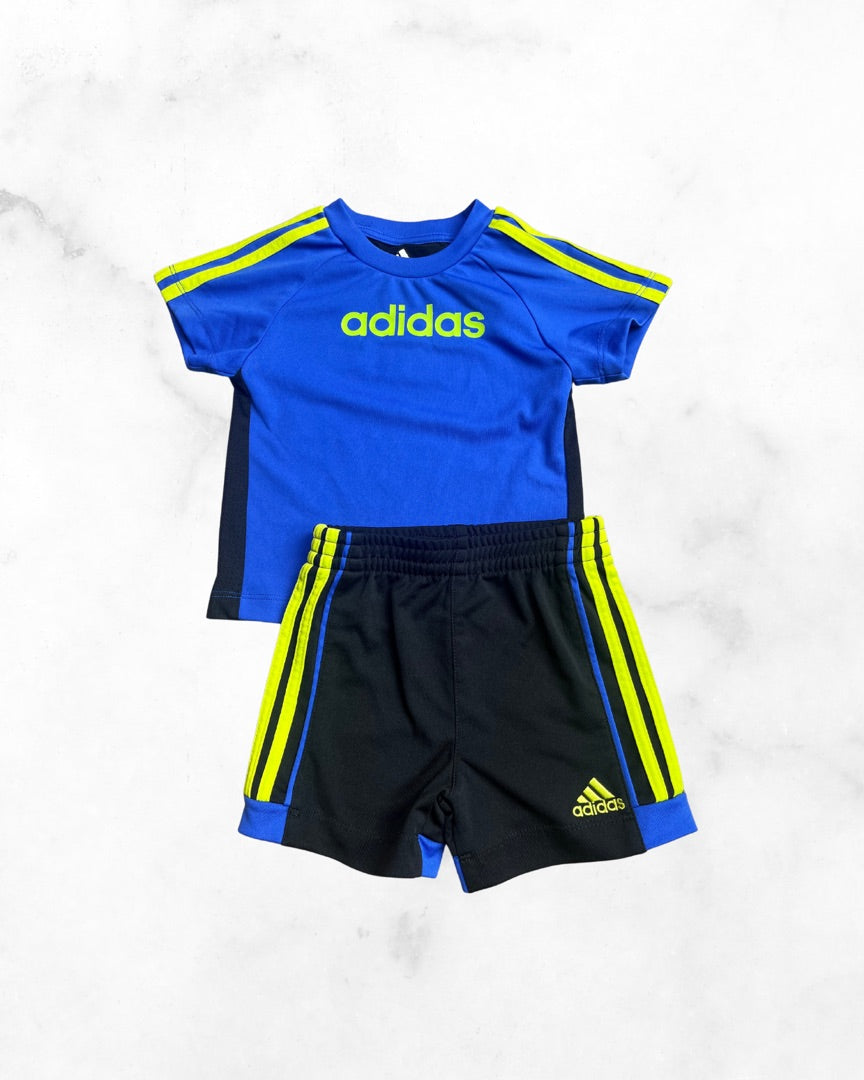 adidas ♡ 9 mo ♡ branded blue short set