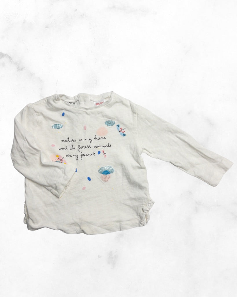 zara ♡ 6-9 mo ♡ nature is my home long sleeve