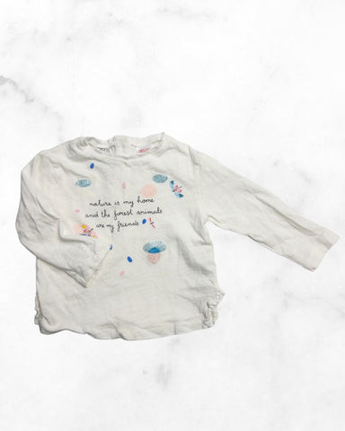 zara ♡ 6-9 mo ♡ nature is my home long sleeve