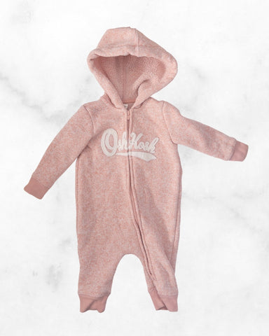 oshkosh ♡ 6 mo ♡ pink hooded one piece