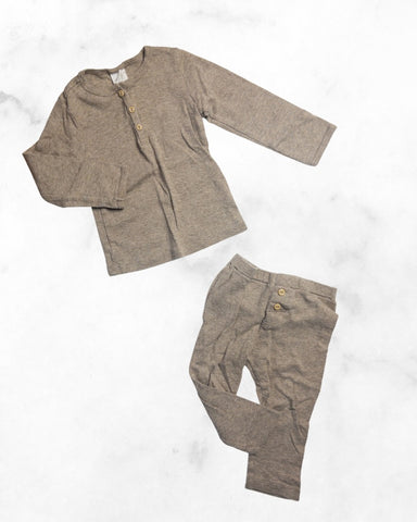 h&m ♡ 9-12 mo ♡ sand brown long sleeve & legging set