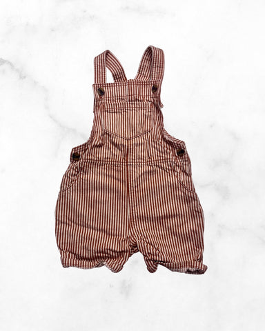hema ♡ 18-24 mo ♡ burnt orange striped short overalls
