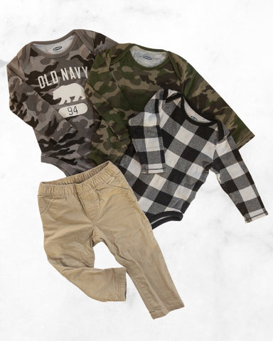 old navy ♡ 18-24 mo ♡ long sleeve bodysuit & lined chino bundle