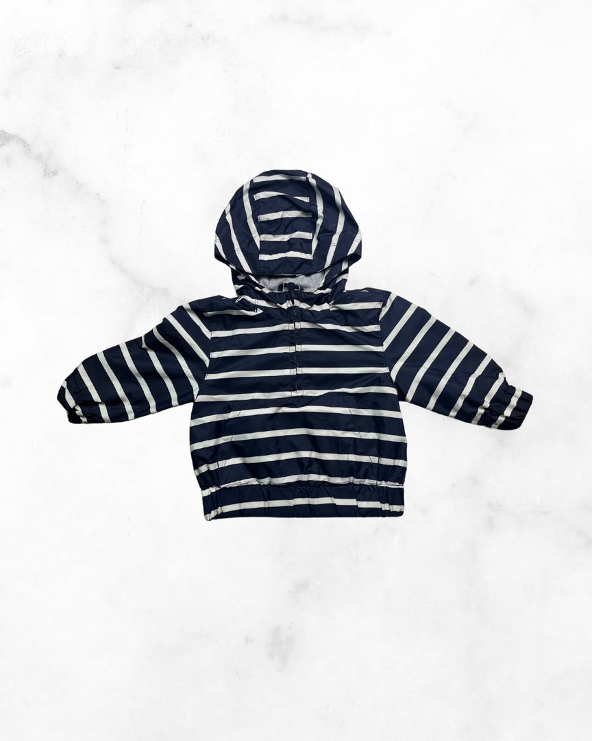 gap ♡ 12-18 mo ♡ striped 1/2 zip windbreaker