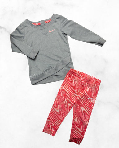 nike ♡ 18 mo ♡ dri fit long sleeve and leggings set