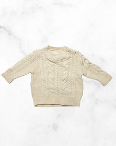 gap ♡ 6-12 mo ♡ cream cable knit sweater