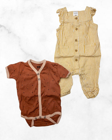 kk/carters ♡ 3 mo ♡ romper & bodysuit bundle