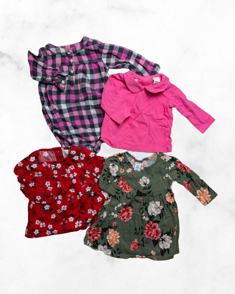 old navy/oshkosh/carters ♡ 6-12 mo ♡ mixed girl top bundle