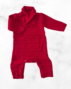 old navy ♡ 6-12 mo ♡ red knit romper