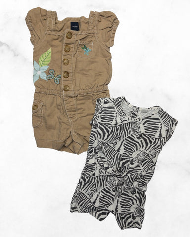 gap ♡ 18-24 mo ♡ safari rompers bundle