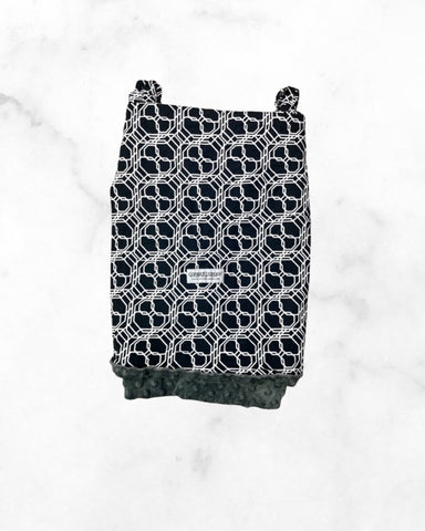 carseat canopy ♡ o/s ♡ black & grey print carseat cover