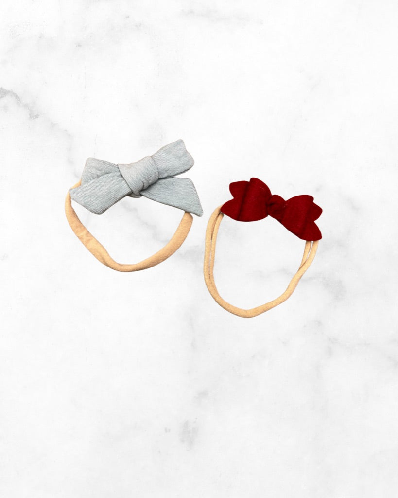unknown ♡ o/s ♡ nylon bow headband bundle