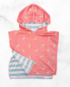 flap jack kids ♡ 0-12 mo ♡ seahorse & mermaid reversible kids cover up