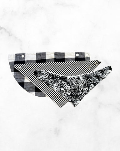 acorn & leaf & unknown ♡ o/s ♡ 3-piece fabric bandana bib bundle