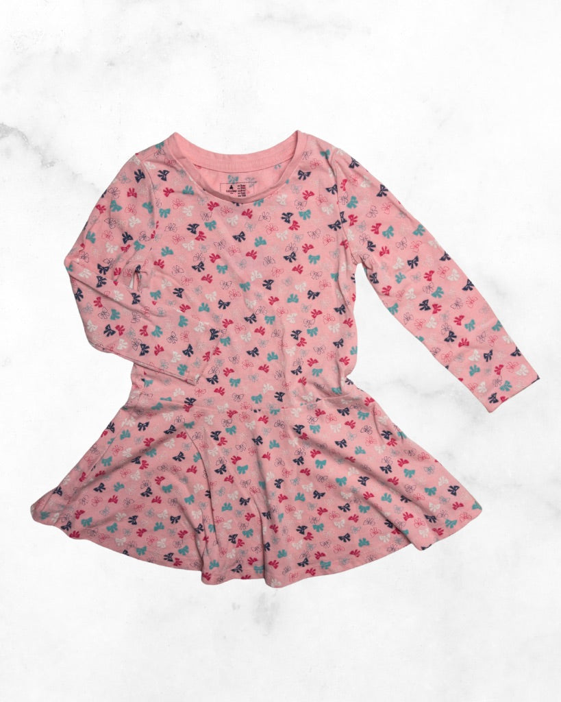 gap ♡ 3t ♡ long sleeve bow print skater dress