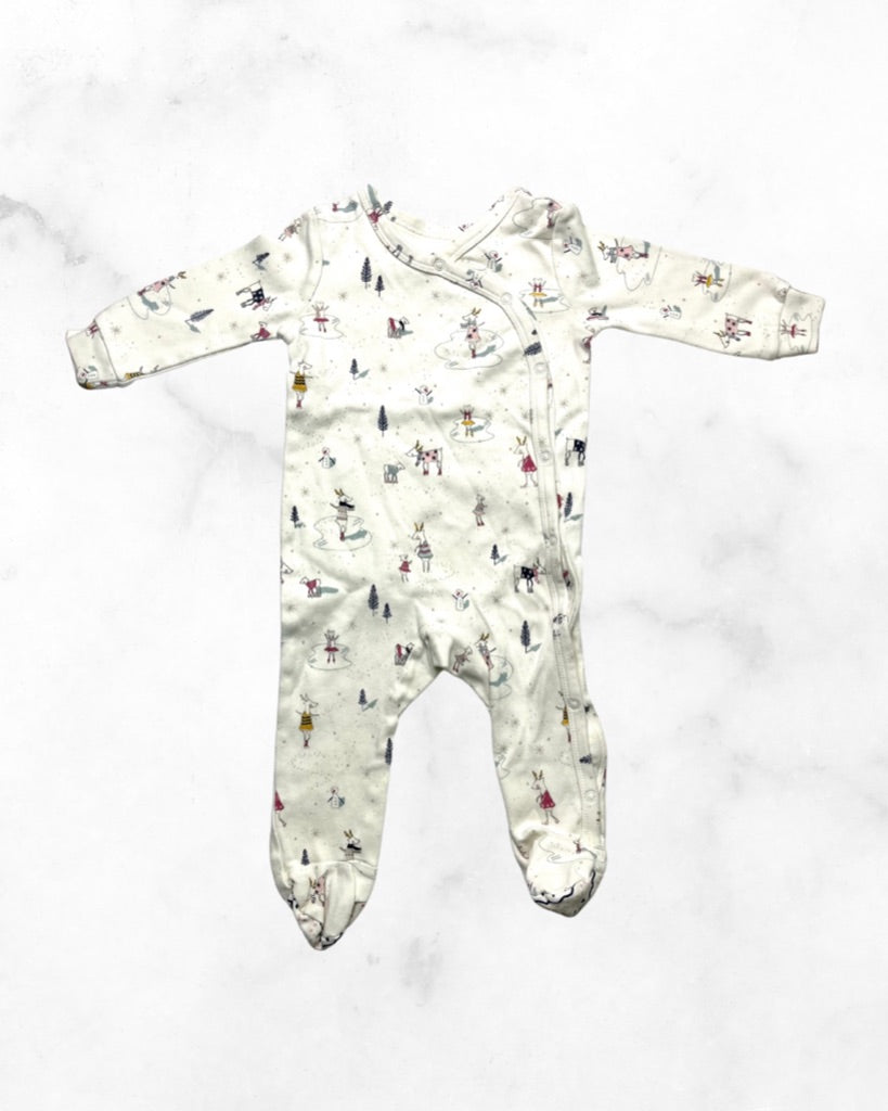 pehr ♡ 6-12 mo ♡ skating deer kimono snap sleeper
