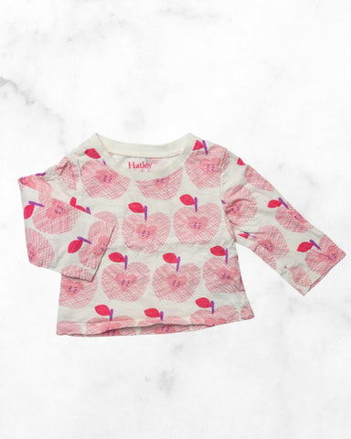 hatley ♡ 9-12 mo ♡ pink apples long sleeve tee