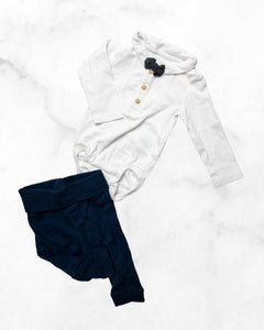 h&m ♡ 4-6 mo ♡ pant & onesie with bowtie set