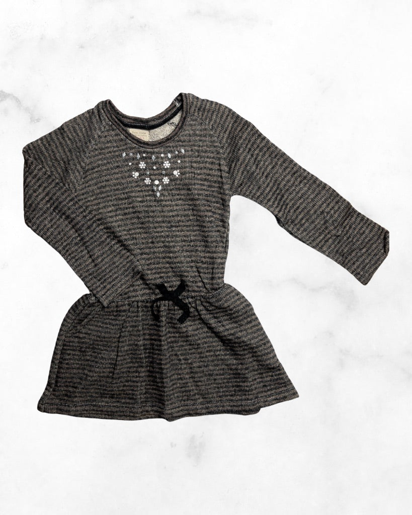 zara ♡ 3t ♡ cinch waist striped terry dress