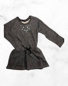 zara ♡ 3t ♡ cinch waist striped terry dress