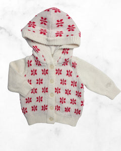 tommy hilfiger ♡ 3-6 mo ♡ hooded knit cardigan