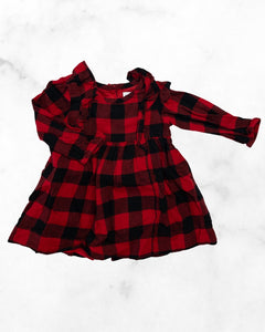 gap ♡ 6-12 mo ♡ long sleeve buffalo plaid dress