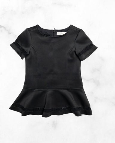 zara ♡ 3t ♡ lace trim peplum dress