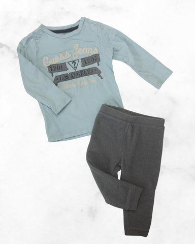 old navy/guess ♡ 18-24 mo ♡ fleece pant & long sleeve set