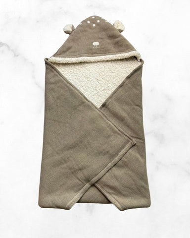 pottery barn ♡ o/s ♡ fawn sherpa hooded blanket