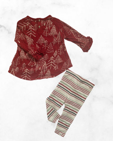 burt's bees ♡ 12 mo ♡ christmas long sleeve & leggings set