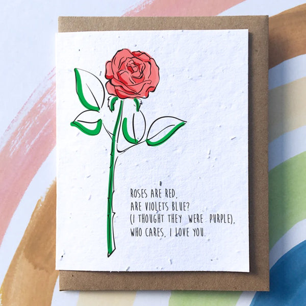sew sweet ♡ greeting card ♡ roses are red