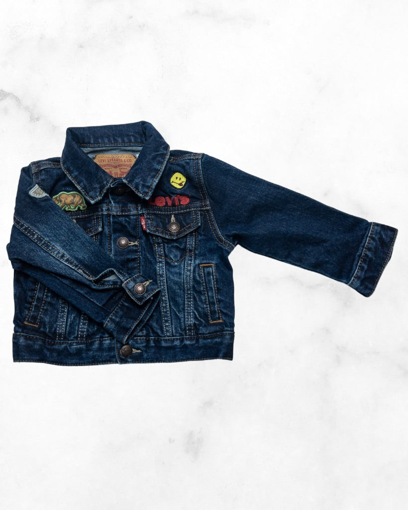 levis ♡ 12 mo ♡ graphic patch jean jacket