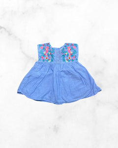 gap ♡ 6-12 mo ♡ floral embroidered sleeveless dress