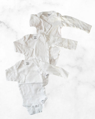 gerber ♡ 3-6 mo ♡ 3-pack long sleeve bodysuit bundle