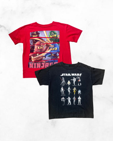 lego/starwars ♡ 6 ♡ star wars & ninjago graphic tee bundle