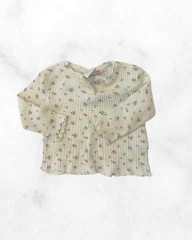 zara ♡ 6-9 mo ♡ waffled floral top