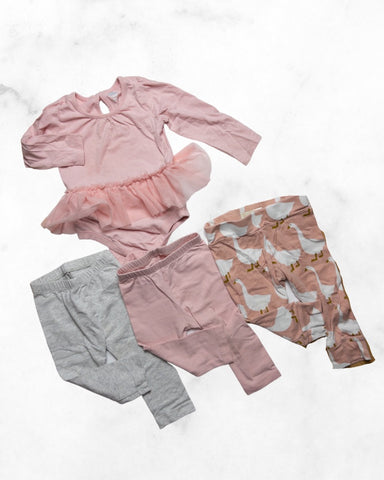 old navy/zebi baby ♡ 12-18 mo ♡ long sleeve tutu bodysuit & leggings bundle