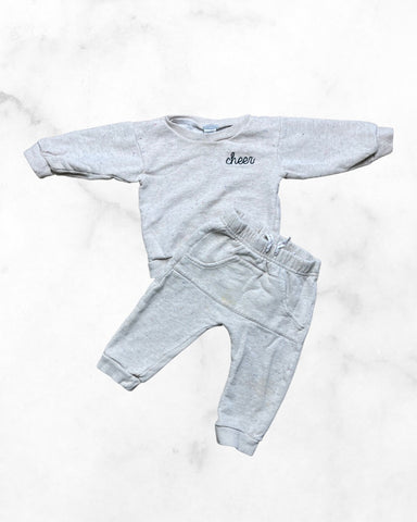 indigo ♡ 12-18 mo ♡ cheer crewneck sweatshirt & jogger set