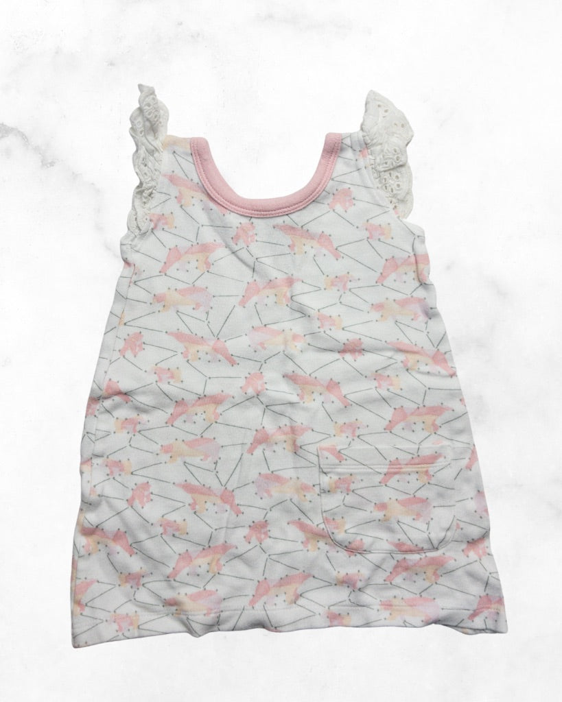 sapling organic ♡ 12 mo ♡ ruffle sleeve constellation dress
