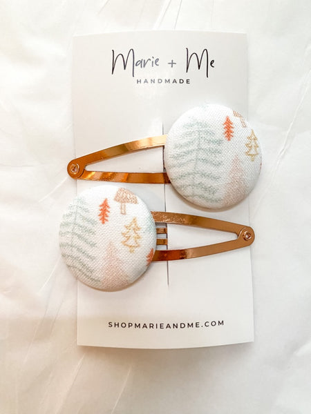 whimsy floral/trees/sage floral ♡  ♡ covered button set