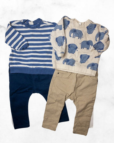 h&m ♡ 6-9 mo ♡ crew neck sweatshirt/pant bundle