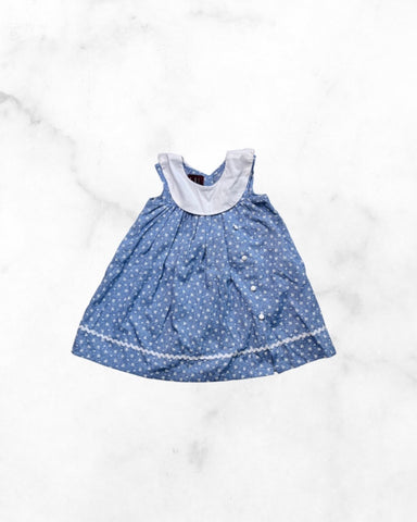 lil cactus ♡ 6-12 mo ♡ blue collared tank dress